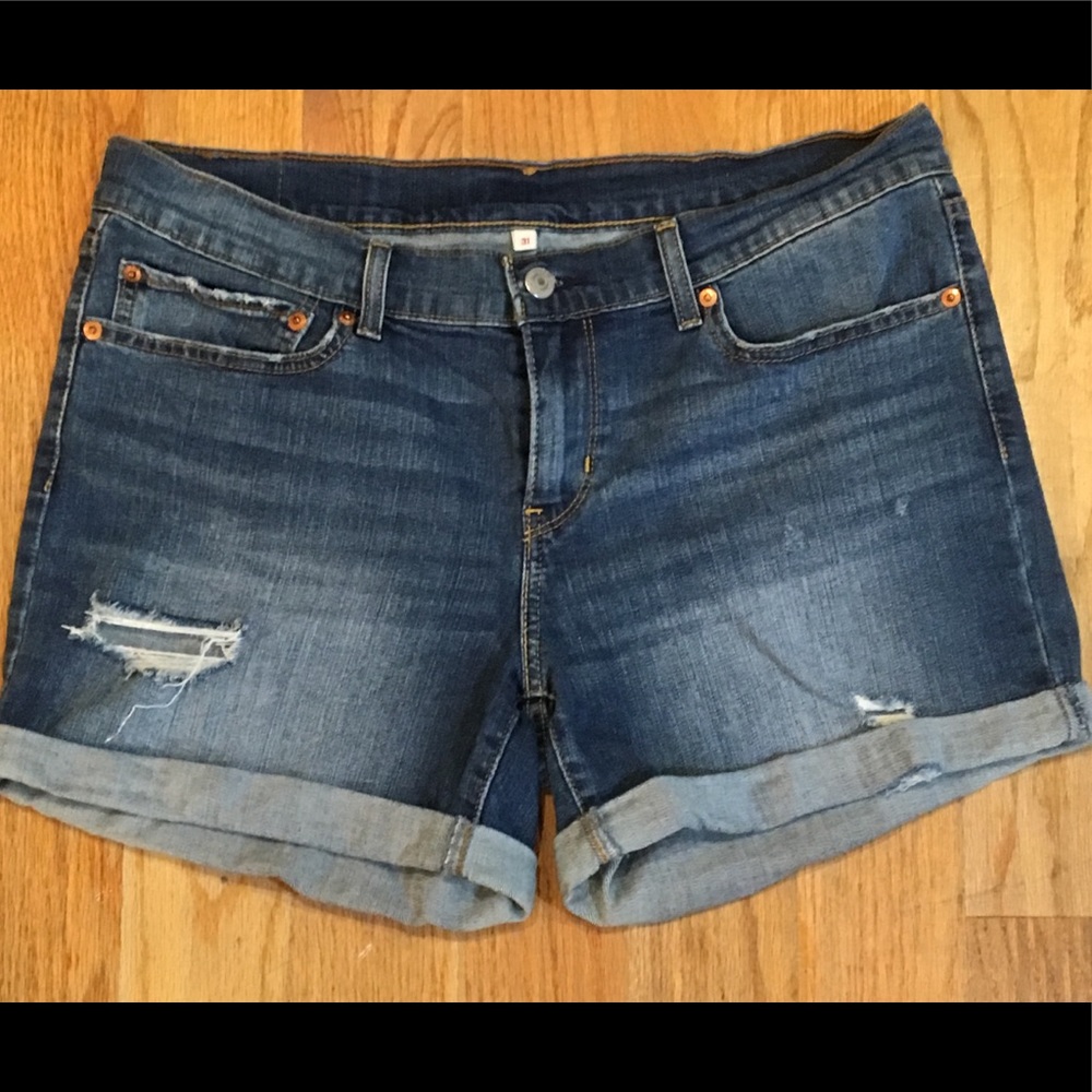 Levis Denim Boyfriend Relaxed Shorts Sz 31